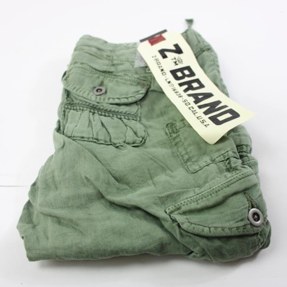 Z BRAND LONG LINEN CARGO CROPPED PANTS NWT SIZE 25 - Picture 2 of 13